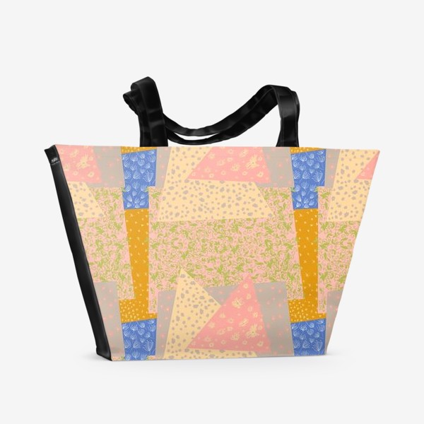 Пляжная сумка «Цветочная геометрия»