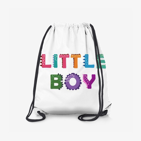 Рюкзак «Маленький мальчик. Яркая детская надпись»