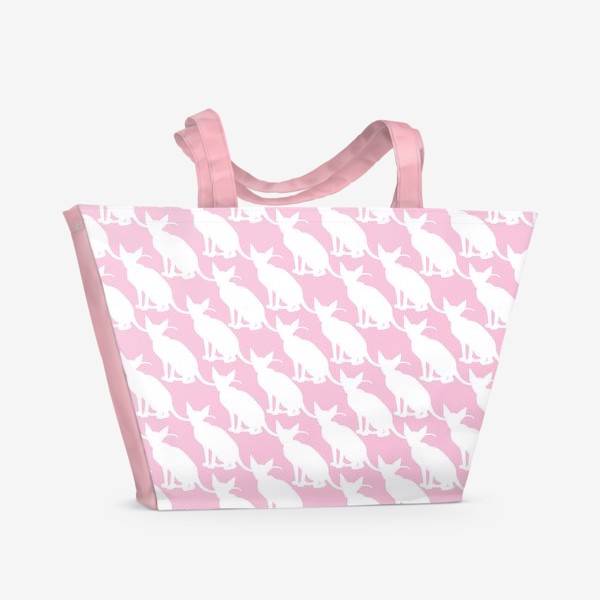 Пляжная сумка &laquo;сфинксы розово-белые&raquo;