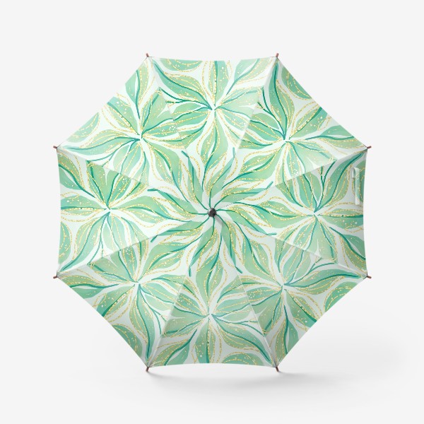 Зонт «Blue watercolor leaves»
