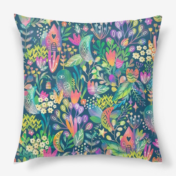 Подушка «Fairy Garden - Floral Pattern»