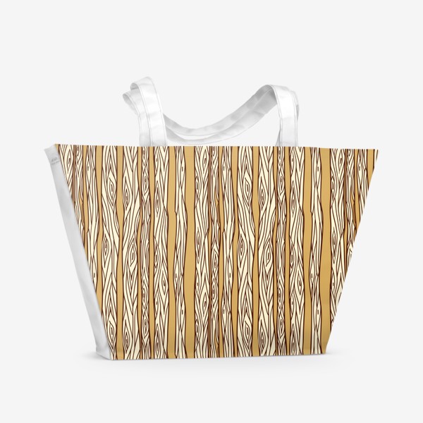 Пляжная сумка «Паттерн стволы деревьев»