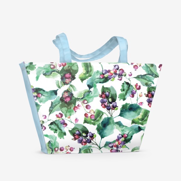 Пляжная сумка «Фон с ягодами»