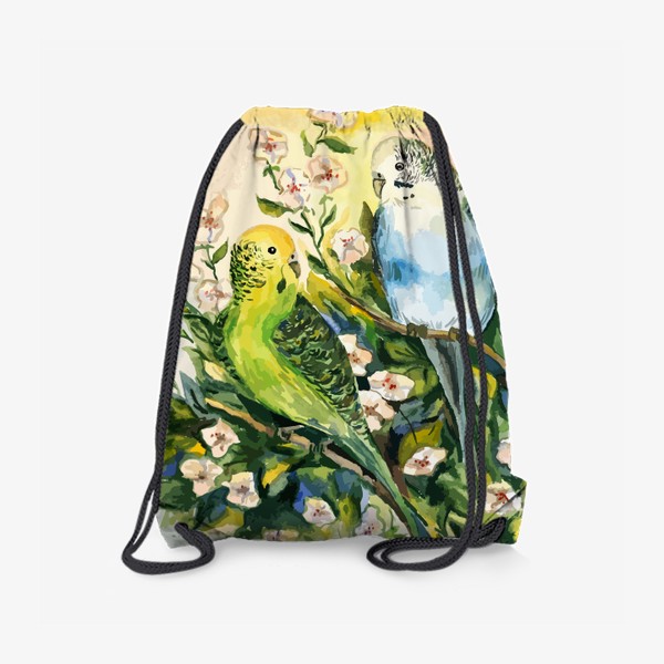 Рюкзак «Попугаи в цветах»