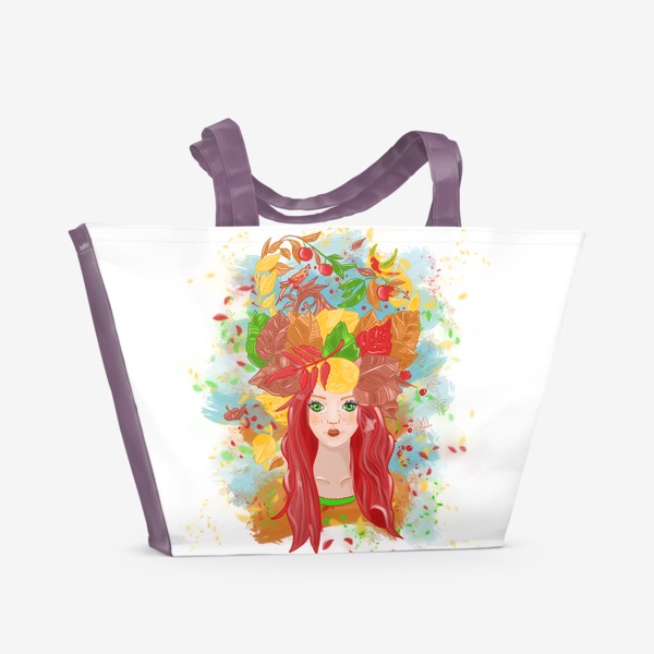 Пляжная сумка «Девушка осень»