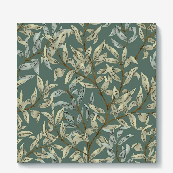 Холст «Floral Pattern (green)»