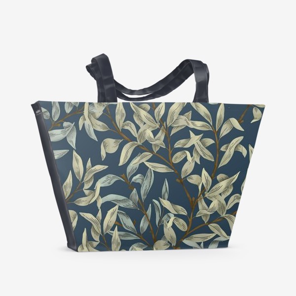 Пляжная сумка «Floral Pattern (blue)»