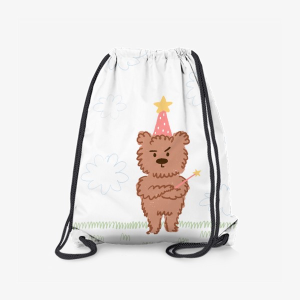 Рюкзак «Недовольный медведь-волшебник»