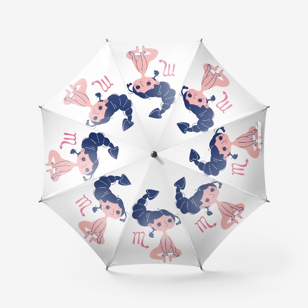 Зонт «Знак зодиака скорпион. Серия голышки»