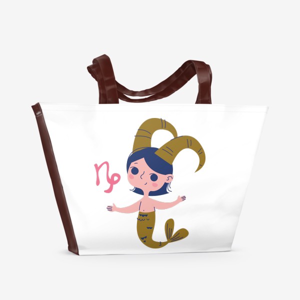 Пляжная сумка «Козерог знак зодиака девочка»