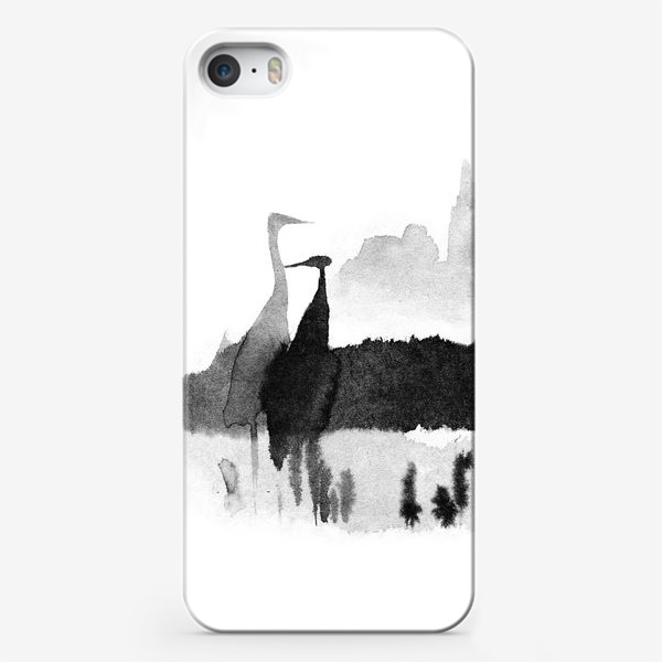 Чехол iPhone «Китайская живопись с цаплями»