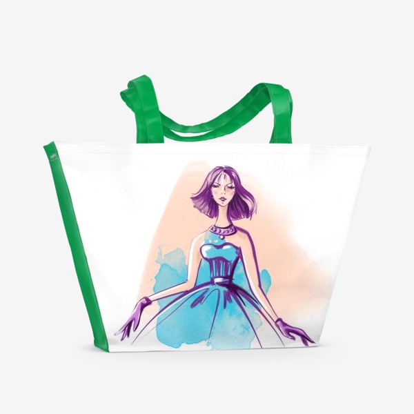Пляжная сумка «Девушка в бальном платье»