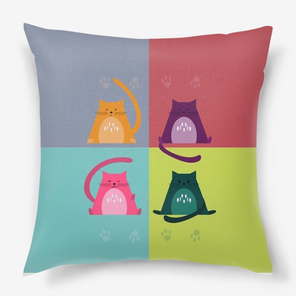 Подушка «Разноцветные Котики»