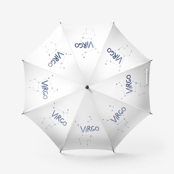 Зонт «Virgo. Леттеринг. Знак зодиака Дева»
