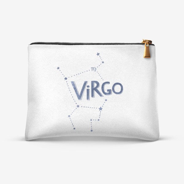 Косметичка «Virgo. Леттеринг. Знак зодиака Дева»