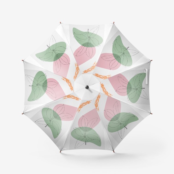 Зонт «Пальма монолинией с абстракцией. Постер»