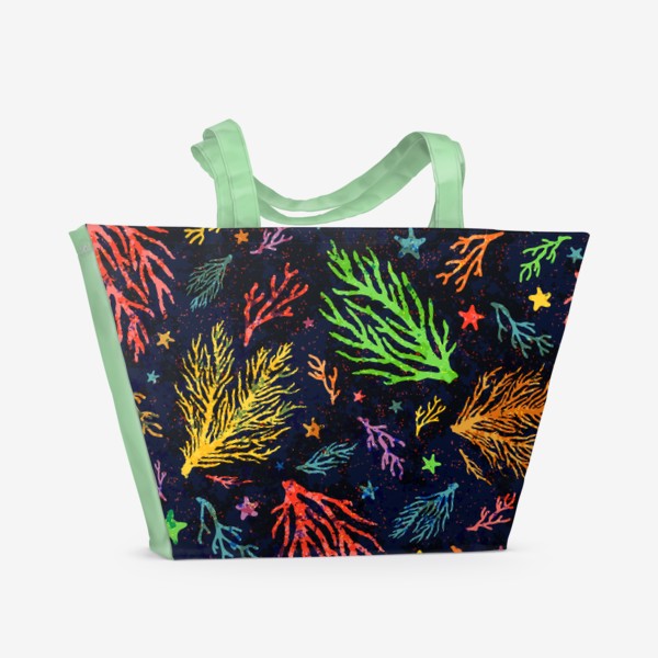 Пляжная сумка «Разноцветный кораллы»