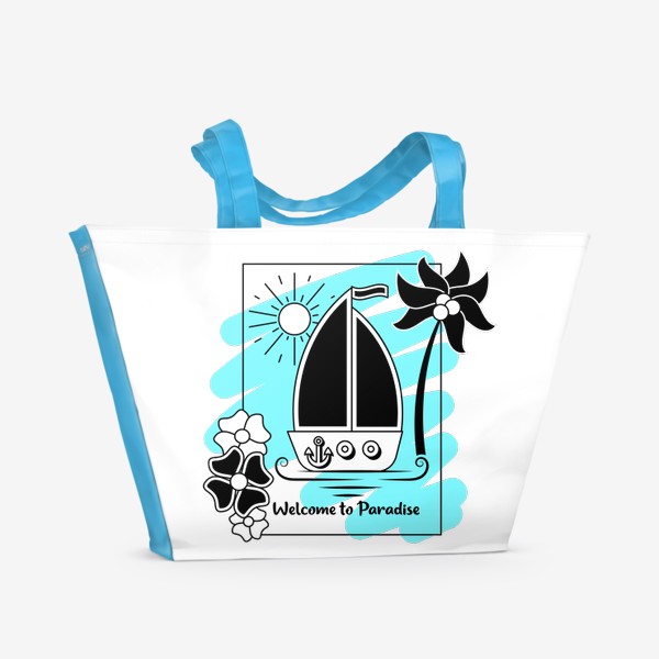 Пляжная сумка «векторная иллюстрация»