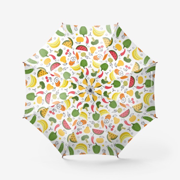 Зонт «Яркий веселый бесшовный паттерн с летними фруктами»
