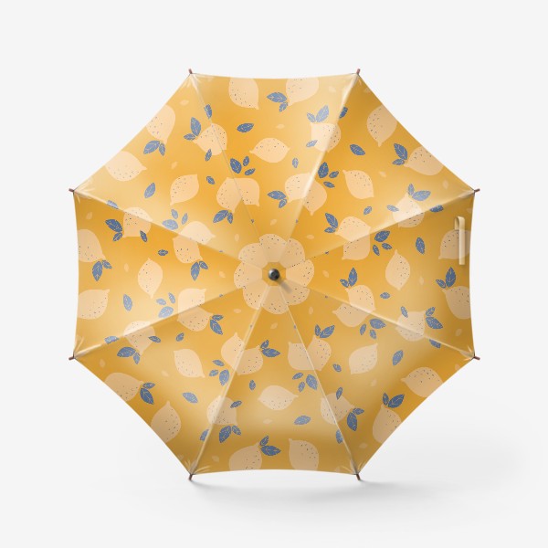 Зонт «Бесшовный паттерн в минималистичном стиле с лимонами»