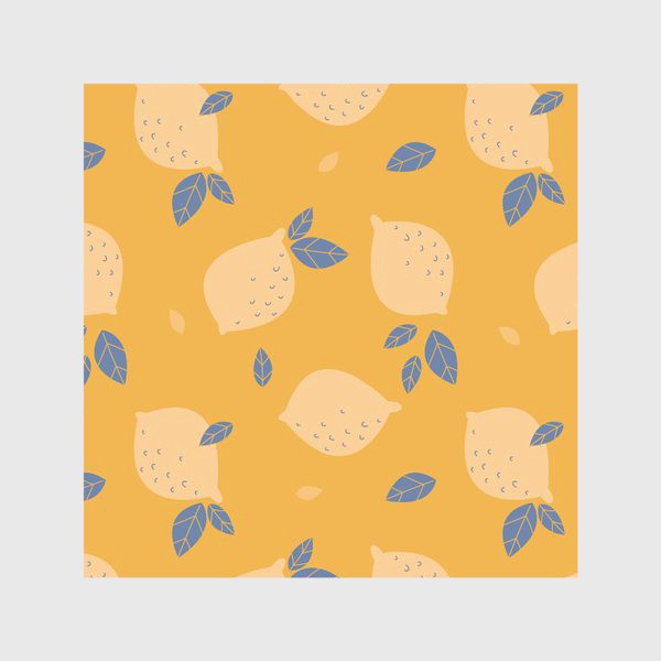 Скатерть «Бесшовный паттерн в минималистичном стиле с лимонами»