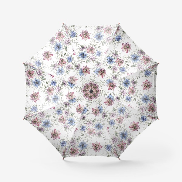 Зонт «Паттерн "Нежные цветы"»
