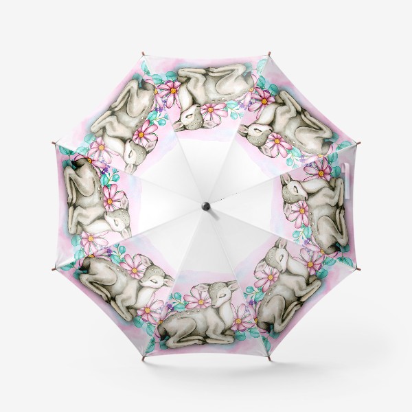 Зонт «Малыш - олененок в цветах»