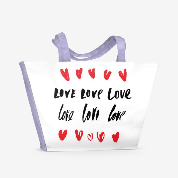 Пляжная сумка &laquo;Love LOVE love&raquo;