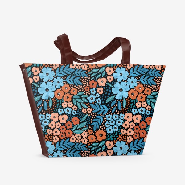 Пляжная сумка «Цветы абстрактные»