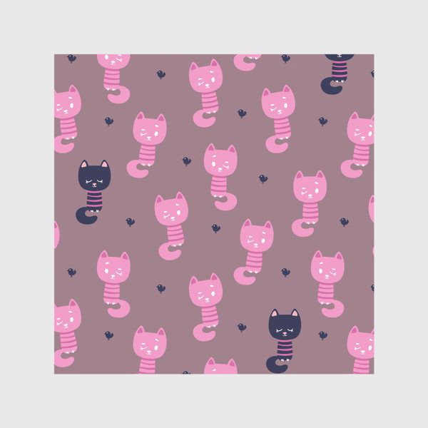 Скатерть «Розовые полосатые котята»