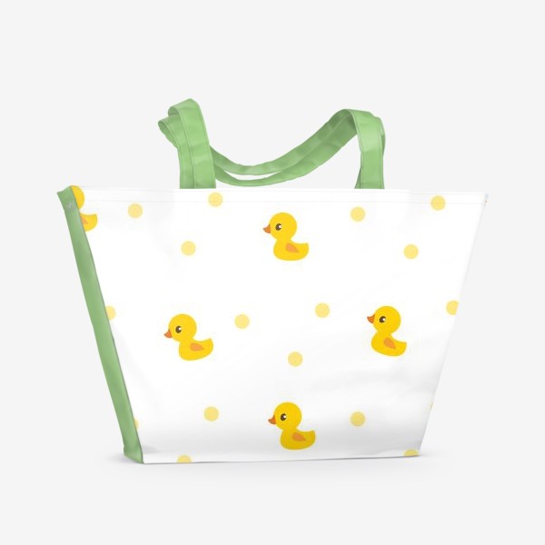 Пляжная сумка «Милые утятя. Паттерн для малышей»