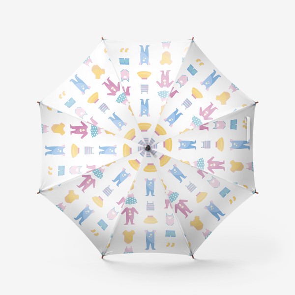 Зонт «Бесшовный паттерн. Милые детские вещи для новорожденного»