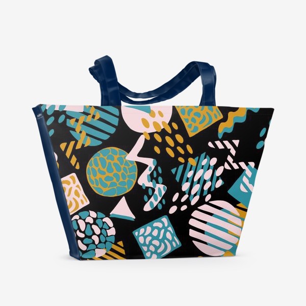 Пляжная сумка &laquo;Паттерн, геометрическая абстракция&raquo;
