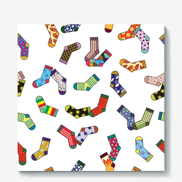 Холст «цветные носки»