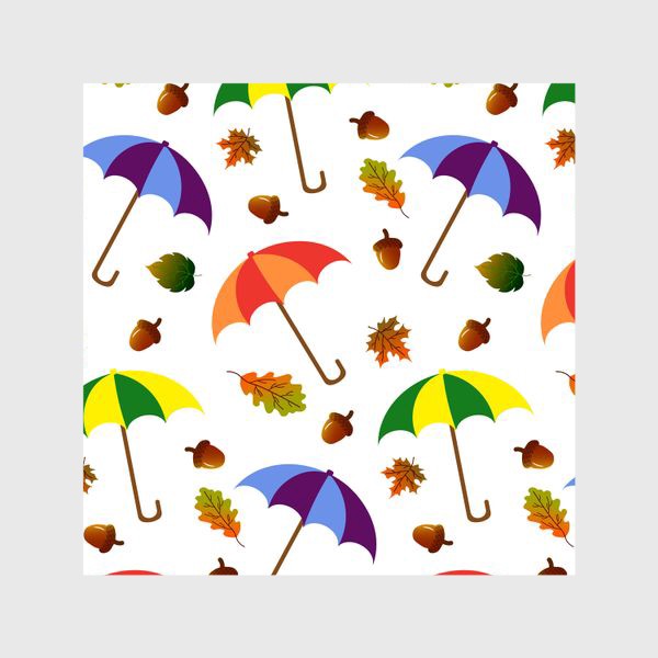 Шторы «Зонты и листья»