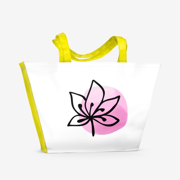 Пляжная сумка «Цветок. Абстракция»