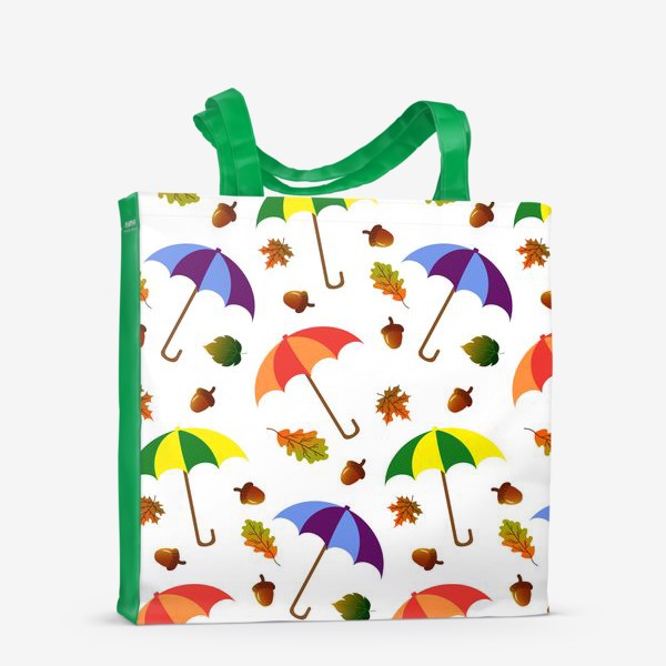 Сумка-шоппер «Зонты и листья»