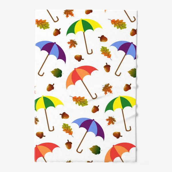 Полотенце «Зонты и листья»
