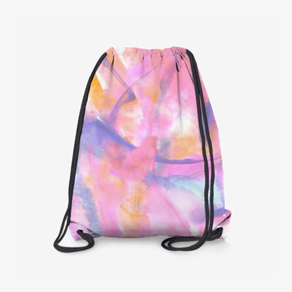Рюкзак «Акварельная абстракция в розовых тонах»