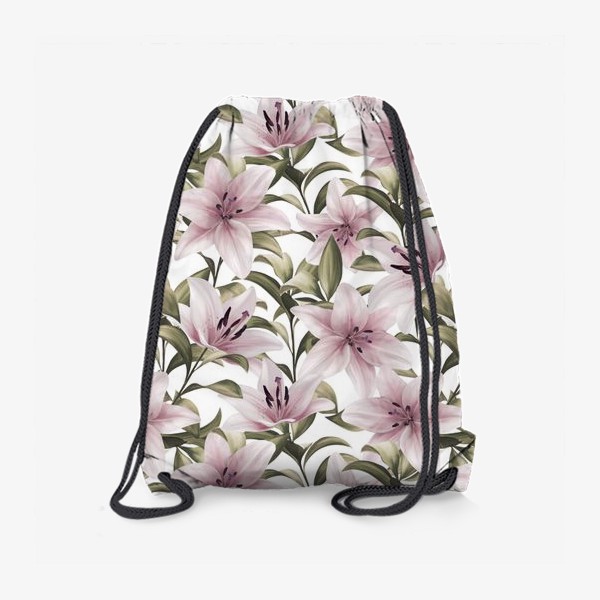 Рюкзак «Нежные лилии. Цветочный паттерн»