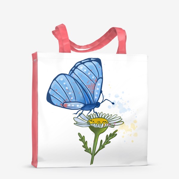 Сумка-шоппер «Бабочка на ромашке. Лето»