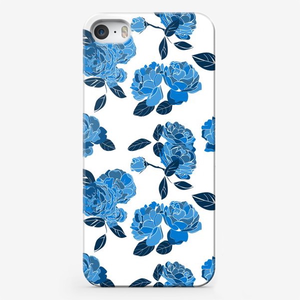 Чехол iPhone «Букет синих роз»