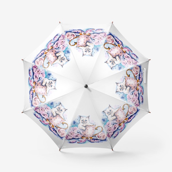 Зонт «котик в чашке»