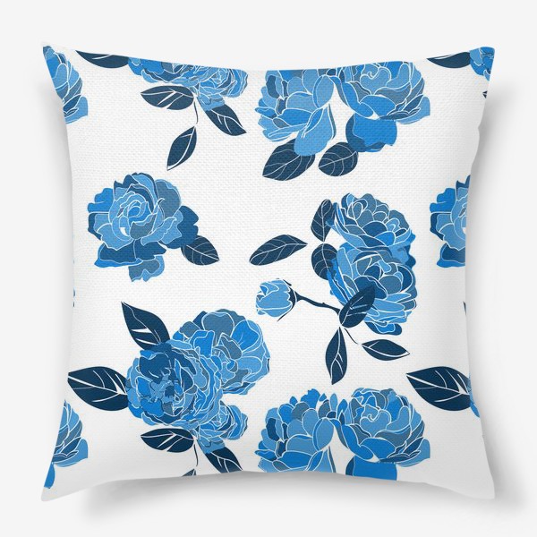 Подушка «Букет синих роз»