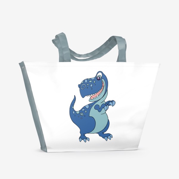 Пляжная сумка «Забавный динозавр.»