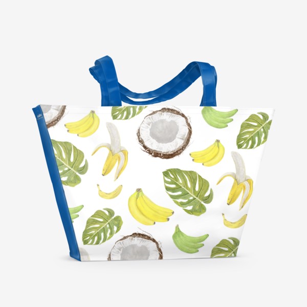 Пляжная сумка «Бананы, кокосы»