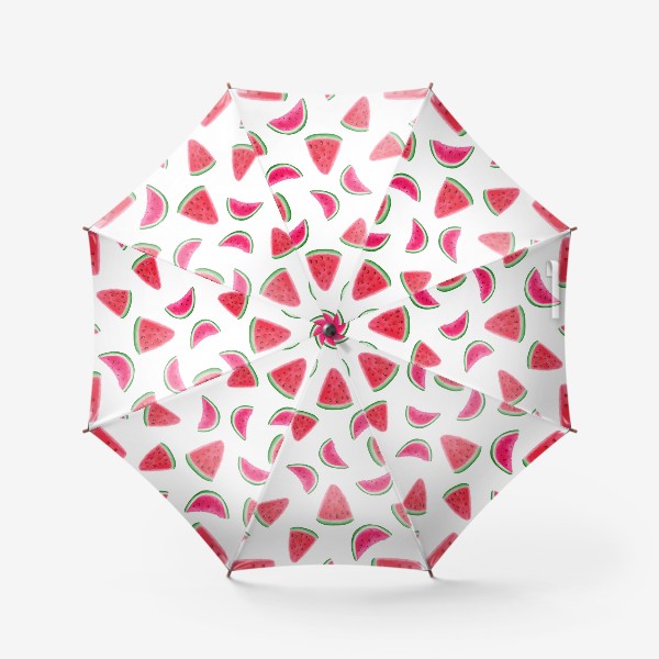 Зонт «Арбузы. акварельные дольки арбуза»