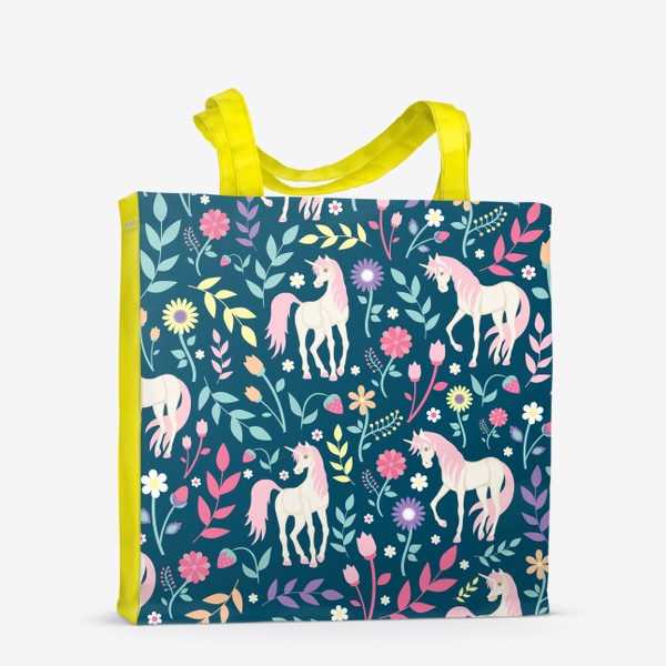 Сумка-шоппер «Fairy unicorns and flowers »