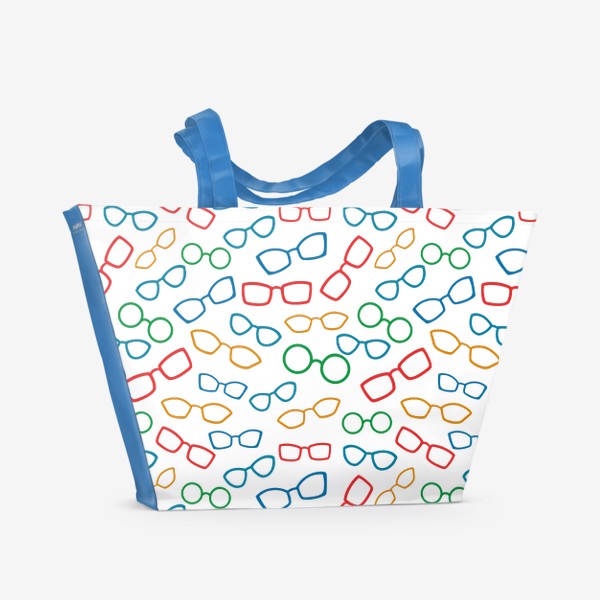 Пляжная сумка «Паттерн с очками»