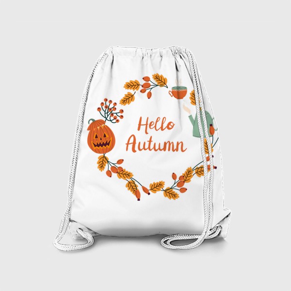 Рюкзак «Hello Autumn. Принт с атрибутами осени»